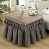 Capa de fogão elétrico couro à prova d'água anti-queimadura capa de mesa de fogo capa retangular nova capa de mesa de centro grossa com forro de lã inverno