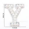 Venta caliente transfronteriza de 26 pegatinas de tela con forma de estrella de cinco puntas y letras de perla para ropa, sombreros y bolsos, materiales decorativos.