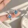Estilo Socialité Colgante Collar Reino Secreto de White Water Bay Anillo Iris Paraíba Incrustado Conjunto de Piedras Preciosas de Colores para Mujer