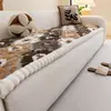 Almofadas de sofá de pelúcia estilo boêmio transfronteiriças, assentos quentes para outono/inverno, capas de sofá antiderrapantes e resistentes a arranhões de gato, atacado