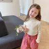 [En stock] Ropa infantil de alta calidad, suéter para niñas, nuevo estilo occidental, otoño e invierno, ropa de manga larga para bebés.