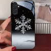 A07 Es Adecuado para Funda de Teléfono Móvil Samsung S26 A17 S25Ultra Copo de Nieve de Cristal A36 Funda de Vidrio A32 Cubierta Protectora S23