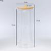 Hisopo de algodón con forma de diamante transparente, con cubierta de bambú, portátil, redondo, largo, combinado, caja de almacenamiento de algodón cosmético