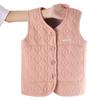 Chaleco de lana para niños, de terciopelo cálido y grueso, para bebés, de algodón grueso y con protección abdominal para niñas.