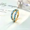 Aretes de anillo brillantes de doble capa con corte marquise de aleación de titanio F136 en dorado, Aretes para piercing labial de titanio G23 con rosca interna y circonita