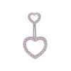 Nuevos Anillos para Ombligo Rosas con Lazo Estilo Europeo y Americano, Diversas Joyas para Piercing con Circonitas de Gran Venta, Accesorios para Anillos de Ombligo