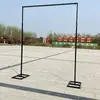 Novos adereços de casamento moldura de fundo de ferro haste telescópica decoração de casamento layout de palco decoração de prateleira de arco dourado