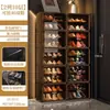 Armário de Sapatos para Entrada de Casa, Armário de Armazenamento, Gabinete de Entrada, Sapateira de Camadas Grande Capacidade Integrada na Parede, Organizador de Botas