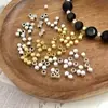 Cuentas de Cobre con Superficie Lisa, Cuentas Cuadradas Biseladas, Cuentas Cuadradas con Esquinas Redondeadas, Pulseras con Cuentas para Manualidades, Collares, Cuentas Espaciadoras Cubo de Azúcar con Agujero Grande, Accesorios