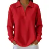Top casual de punto gofrado de manga larga con cuello camisero para mujer, moda europea y americana 2026, desarrollado por Anno, para tiendas independientes de Amazon