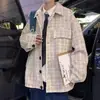 Jaqueta Estilo Chanel para Homens, Primavera e Outono, Retro Japonês, Estilo Vintage de Hong Kong, Caimento Solto, Tamanho Grande, Marca Tendência, Peça Casual para Casal