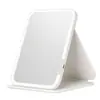 Espejo de maquillaje LED transfronterizo con luz, tocador plegable, portátil inteligente HD, para llevar, habitación de estudiante, espejo de maquillaje de escritorio