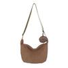 Bolsa Simples de Cor Sólida Estilo Dumpling Bolsa de Ombro de Grande Capacidade 2024 Outono e Inverno Nova Bolsa Transversal Estilo Coreano Simples Bolsa para Sogra