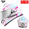 Casco de Motocicleta Certificado Dot para Hombres y Mujeres, Casco Integral Ad para Todas las Estaciones, Casco Cálido y Seguro con Certificación 3C
