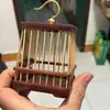 Jaula para Saltamontes de Tamarindo, Jaula para Saltamontes de Bambú Pura Hecha a Mano, Adornos de Madera