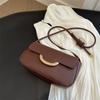 Bolso de Mujer con Acabado de Alta Gama, Color Sólido, Estilo de Moda Nuevo Verano 2026, Bolso de Hombro Cruzado Elegante y Sencillo, Bolso Cuadrado Pequeño Retro