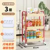 Carrinho de Armazenamento Móvel de Aço Carbono para Lanches Quarto Banheiro Cozinha Dormitório Prateleira de Armazenamento Móvel Multicamadas