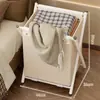 Cesto de Roupa Suja Dobrável, Grande Capacidade, Modelo de Comércio Exterior, Cesto de Armazenamento de Roupas Sujas para Dormitório, Cesto de Roupa Suja Doméstico de Chão, Atacado