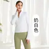 Outono 2025 Novo Top de Yoga Justo Jaqueta Slim Manga Longa Esportiva Casual Fitness Jaqueta Feminina