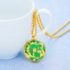 Colgante de ojo de gato chapado en oro de 24 quilates de Xin Decoration Industry, joyería vietnamita Sha Jin, colgante de dragón de jade malayo, accesorios de latón vintage para mujer