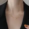 Temperamento Banho de Ouro 18k Corrente para Clavícula de Alta Qualidade Cristal Quadrado com Franja Colar de Nicho para Mulheres Zircônia Diamante Não Desbota