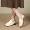 2026 Mocasines Retro PU Cuatro Estaciones Suela Gruesa Zapatos Simples Mujer Primavera Otoño Nuevo Sin Cordones Suela Suave Versátil Cómodos
