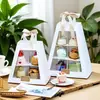 Suporte de Bolo de Papel Multi-Camadas Decoração de Festa de Aniversário Adereços Casamento Sobremesa Pet Exibição Suporte Decoração de Aniversário
