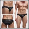 Suministro al por Mayor y al Detalle Exportación Ropa Interior para Hombre Aro Imitación Cuero 1 Cuero Patentado Pu Calzoncillos Sexy y Ajustados