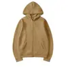 Cárdigan Bordado Liso Sudadera con Capucha Chaqueta de Color Sólido Top Primavera y Otoño Unisex Sudadera con Cremallera Comercio Exterior Transfronterizo