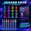 Pluma de Graffiti para Uñas Luminosa Lavable Temporal para Arte de Uñas Absorbente de Luz UV Autoluminosa Pincel de Pintura para Arte de Uñas DIY