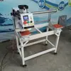 Máquina de Estampar por Transferência Térmica Automática Estação Dupla Impressão Pneumática Máquina de Hot Stamping LOGO Roupas Máquina de Prensagem de Hot Fix de Strass Alta Temperatura