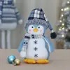 Navidad Transfronteriza Tela Azul Nuevo Oso Polar Pingüino Muñeco Creativo Set Festivo Adornos de Decoración
