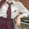 Heyna_Oficial Estilo Japonês Universitário Jk Conjunto Combinado de Gravata sem Laço Caseira Material Escolar Estilo Coreano Retrô