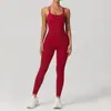 Body de una pieza estilo europeo y americano con sensación de segunda piel y diseño de espalda cruzada, ropa de yoga ajustada, ropa deportiva para correr al aire libre y fitness al por mayor