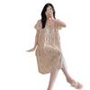 Camisón de Algodón Seda para Mujer de Comercio Exterior Transfronterizo Verano Manga Corta de Alta Gama Dulce Talla Grande Falda de Algodón Seda Primavera y Otoño Fino Falda para Casa