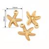 Colgante de concha de estrella de mar de acero inoxidable con personalidad DIY, accesorio de joyería de estrella de mar de acero de titanio hidráulico simple