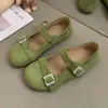 Zapatos Mary Jane de dos vías, zapatos bajos para mujer, nuevos zapatos planos versátiles de verano 2026 con una sola hebilla de correa
