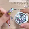 Explosões cor doce refrigerante lantejou broca de unha glitter gradiente cor mista K9 fundo pontiagudo formato diamante joia para unha