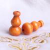 Calabaza de Madera de Durazno con Cortina de Puerta de Calabaza Grabada, Accesorios de Calabaza de Madera de Durazno, Calabaza de Madera de Durazno Grabada con Mantra de Seis Caracteres