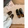 Mocasines Antiguos Zapatos Individuales para Mujer Estilo Dinero Boca Profunda Versátiles 2026 Suela Suave Nuevo Otoño Zapatos Birkenstock Casual Hebilla Única