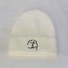 Gorro de lana con estampado de dibujos animados bordados para otoño e invierno, cálido jersey de punto, gorro para el frío, gorro rizado para niñas.