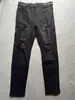Calça Jeans Masculina Estilo Europeu e Americano, Moda Rasgada Tendência Comércio Exterior Skinny Slim Fit, Calça Longa Casual Versátil