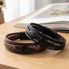Amazon Comercio Exterior Aleación Nota Musical Accesorios Pulsera para Hombres Multicapa Cuero Trenzado Cierre Magnético Pulsera Vintage Joyería