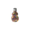 Garrafa Plástica Transparente em Formato de Cabaça de 50ml para Suco, Refrigerante e Bebidas, Garrafa Selada, Garrafa Transparente para Balas Arco-Íris e Grãos de Chocolate