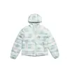Yidao Roupas Vintage 2026 Inverno Novo 90 Penas de Pato Branco Estilo Japonês Leve Impermeável Estampa de Bolinhas Jaqueta Corta-vento com Capuz
