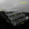 Caixa de Armazenamento de Cosméticos para Mesa Acrílico Transparente Suporte de Exibição Batom Esmalte Organizador de Penteadeira Estante Escada