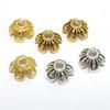 Liga de prata de Xizang suporte de flores oco acessórios de chapéu de flores suporte de contas vintage contas espaçadoras contas soltas atacado acessórios para joias diy