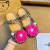 Zapatos de ballet con estampado de lunares estilo Ins, leopardo KT, accesorios para DIY, dijes de zapatos de moda y versátiles, hebillas decorativas para zapatos con agujeros
