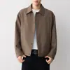 Chaqueta de Retazos Estructurada de Alta Inteligencia para Hombre Momeike para Viajes al Trabajo Abrigo de Solapa Única para Hombre Otoño 2026 81703
