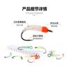 Anzuelo al por mayor de ojo grande con escama de pescado, Anzuelo especial fluorescente con escama de pescado para boca de caballo, Señuelo biónico anzuelo para mosca, Anzuelo clásico ninfa con escama de pescado